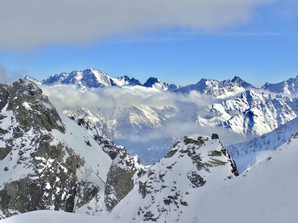 Tatry zimą, w drodze na Skrajny Granat