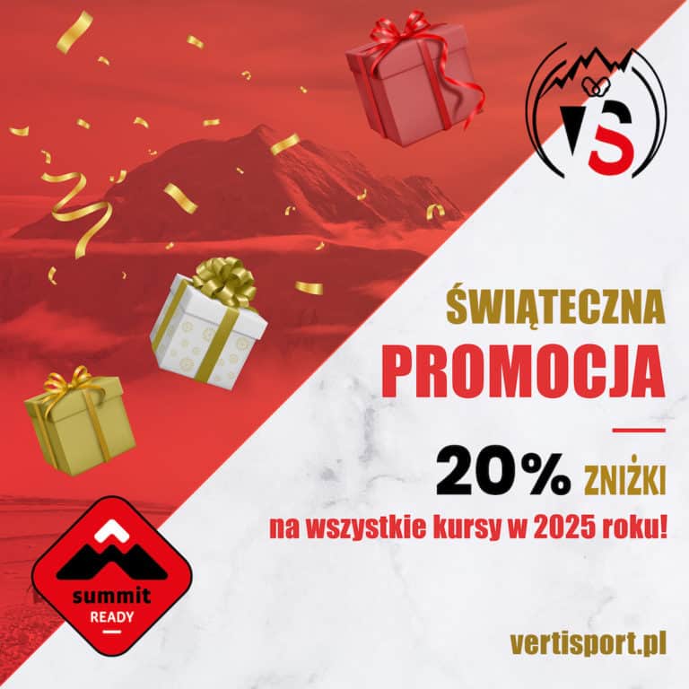 Świąteczna promocja kursów górskich i wspinaczkowych 2025 - Vertisport - Summit Ready